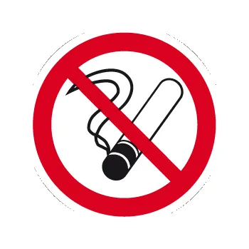Značení Zákaz kouření - samolepící piktogram - Ø 100 mm
