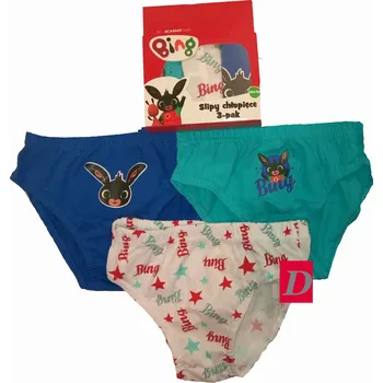 Chlapecké spodní prádlo Slipy KRÁLÍČEK BING modrozelené 3pack 92/98