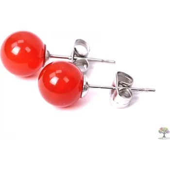 Náušnice Magieprirody.cz Náušnice Karneol 8 mm kuličky #05