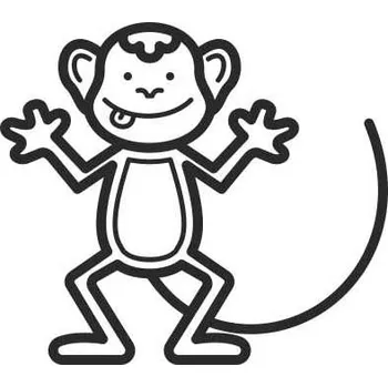 Samolepící dekorace SI0112056F - Opička 155 x 135 mm doleva