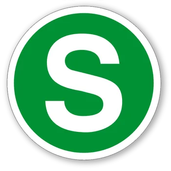 Informační tabulka Označení &quot;S&quot; dle CEMT - kruhová samolepka Ø 150 mm