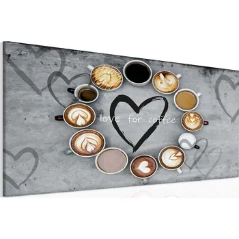 Malvis ® Obraz různé druhy káv Velikost: 90x60 cm