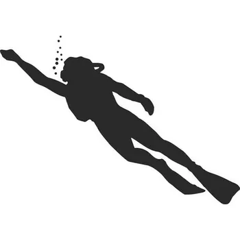 Samolepicí dekorace na vozidlo SI0110011F - potápěč2 - 160 x 127 mm doleva