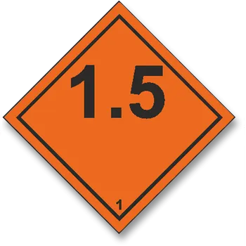 Značení ADR - 1.5 - Výbušné látky- samolepka 250 x 250 mm