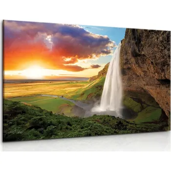Obraz Malvis ® Obraz vodopád na Islandu Velikost: 90x60 cm