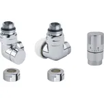 Termostatická sada ISAN úhlová levá nerez O39NUAL106