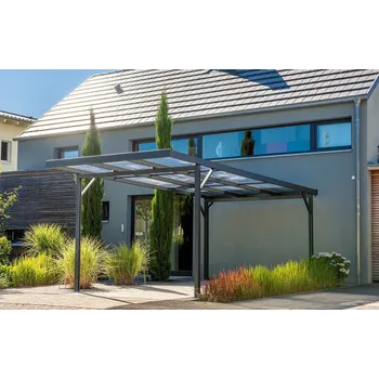 Pergola Přístřešek na auto Carport Premium - 3,094 x 5,62 m - bílá / opál