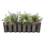 AMADEA Dřevěný obal na truhlík tmavý, 62x21,5x18cm Český výrobek