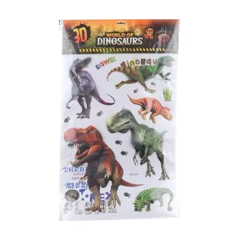 Samolepící dekorace 3D samolepky s dinosaury