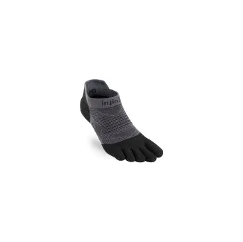 Pánské ponožky INJINJI RUN Lightweight / No-show / Black/Grey Velikost: XL (od 47)