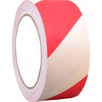 Výstražná páska Podlahové pásky PVC - bílá/červená podlahové pásy PVC 50mmx33m