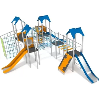 Dětské hřiště Playground System Dětské hřiště z nerezu Penta se skluzavkou - 11214