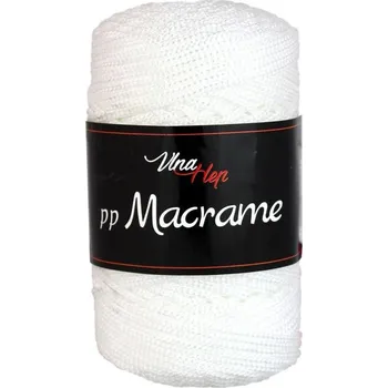 Galanterie Příze PP Macrame, 2mm, 4002, bílá
