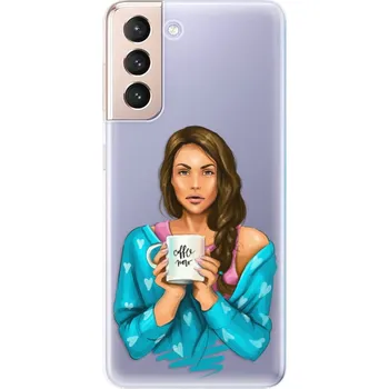 Pouzdro na mobilní telefon Odolné silikonové pouzdro iSaprio - Coffe Now - Brunette - Samsung Galaxy S21