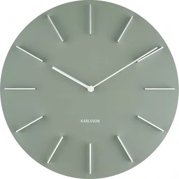 Hodiny Nástěnné hodiny Discreet 40 cm tm. zelené Karlsson (Barva - tm. zelená)