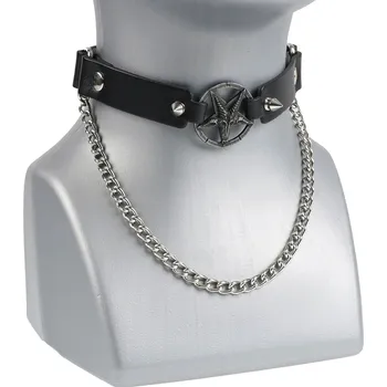 Přívěsek obojek (postroj na botu) Baphomet