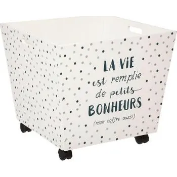 Dřevěný úložný box na hračky - modrý