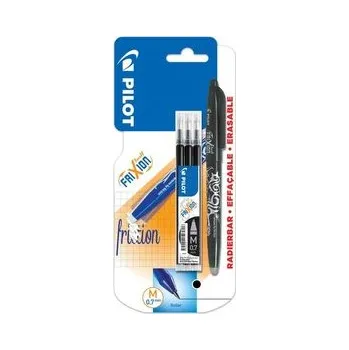 Pióro kulk. FriXion czarny 0.7 + wkłady PILOT