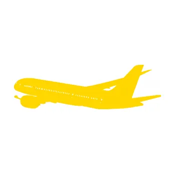 Polep vozidla SAMOLEPKA Letadlo 009 levá (13 - jasně žlutá) NA AUTO, NÁLEPKA, FÓLIE, POLEP, TUNING, VLASTNÍ TEXT, TISK, AUTOSAMOLEPKY.cz, POLEPY, OBRÁZEK, LOGO, SAMOLEPKY
