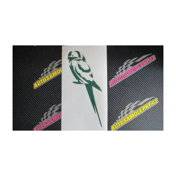 Samolepicí dekorace na vozidlo Papoušek 004 levá (17 - šedá) SAMOLEPKA NA AUTO, NÁLEPKA, FÓLIE, POLEP, TUNING, VLASTNÍ TEXT, TISK, AUTOSAMOLEPKY.cz, POLEPY, OBRÁZEK, LOGO, 3D STICKERS