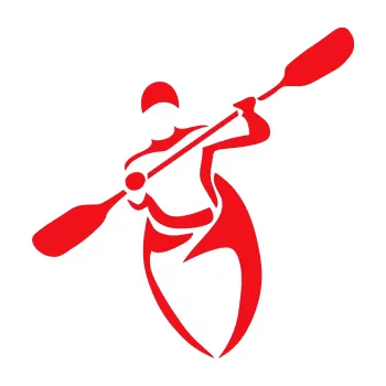 Polep vozidla SAMOLEPKA Kajakář 002 levá (10 - červená) NA AUTO, NÁLEPKA, FÓLIE, POLEP, TUNING, VLASTNÍ TEXT, TISK, AUTOSAMOLEPKY.cz, POLEPY, OBRÁZEK, LOGO, SAMOLEPKY