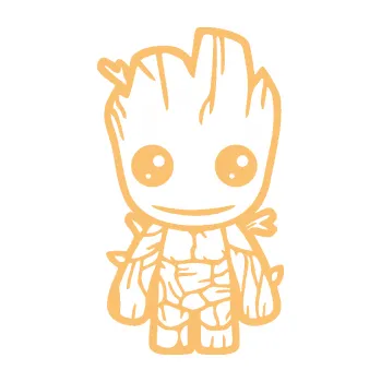 Samolepící dekorace Groot 002 pravá baby (08 - béžová) SAMOLEPKA NA AUTO, NÁLEPKA, FÓLIE, POLEP, TUNING, VLASTNÍ TEXT, TISK, AUTOSAMOLEPKY.cz, POLEPY, OBRÁZEK, LOGO, 3D STICKERS