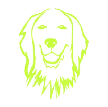 Polep vozidla SAMOLEPKA Pes 085 levá Retrívr (27 - limetová) NA AUTO, NÁLEPKA, FÓLIE, POLEP, TUNING, VLASTNÍ TEXT, TISK, AUTOSAMOLEPKY.cz, POLEPY, OBRÁZEK, LOGO, SAMOLEPKY