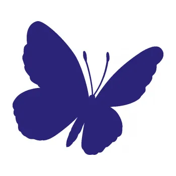 Samolepící dekorace Motýl 009 pravá (22 - střední modrá) SAMOLEPKA NA AUTO, NÁLEPKA, FÓLIE, POLEP, TUNING, VLASTNÍ TEXT, TISK, AUTOSAMOLEPKY.cz, POLEPY, OBRÁZEK, LOGO, 3D STICKERS