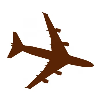 Polep vozidla SAMOLEPKA letadlo 023 pravá Jumbo Jet (15 - hnědá) NA AUTO, NÁLEPKA, FÓLIE, POLEP, TUNING, VLASTNÍ TEXT, TISK, AUTOSAMOLEPKY.cz, POLEPY, OBRÁZEK, LOGO, SAMOLEPKY