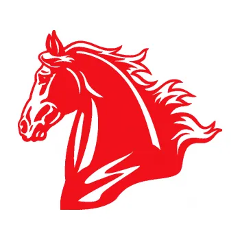 Samolepící dekorace SAMOLEPKA Kůň 058 levá hlava s hřívou (10 - červená) NA AUTO, NÁLEPKA, FÓLIE, POLEP, TUNING, VLASTNÍ TEXT, TISK, AUTOSAMOLEPKY.cz, POLEPY, OBRÁZEK, LOGO, SAMOLEPKY