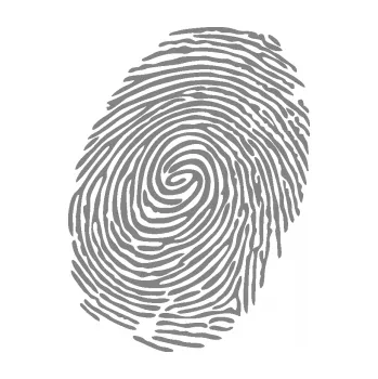 Samolepící dekorace SAMOLEPKA Otisk prstu 001 pravá (17 - šedá) NA AUTO, NÁLEPKA, FÓLIE, POLEP, TUNING, VLASTNÍ TEXT, TISK, AUTOSAMOLEPKY.cz, POLEPY, OBRÁZEK, LOGO, SAMOLEPKY