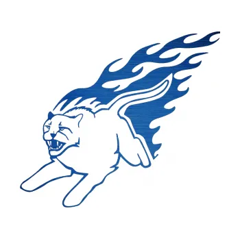 Samolepicí dekorace na vozidlo Animal flames 096 levá puma (65 - škrábaný kov modrý) SAMOLEPKA NA AUTO, NÁLEPKA, FÓLIE, POLEP, TUNING, VLASTNÍ TEXT, TISK, AUTOSAMOLEPKY.cz, POLEPY, OBRÁZEK, LOGO, 3D STICKERS