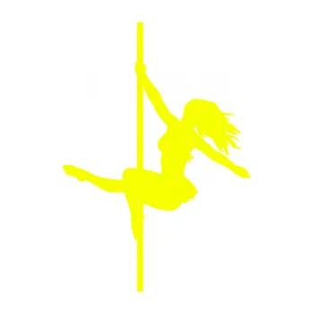 Samolepicí dekorace na vozidlo Pole dance 001 levá tanec na tyči (70 - Fluorescentní žlutá) SAMOLEPKA NA AUTO, NÁLEPKA, FÓLIE, POLEP, TUNING, VLASTNÍ TEXT, TISK, AUTOSAMOLEPKY.cz, POLEPY, OBRÁZEK, LOGO, 3D STICKERS