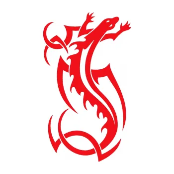 Samolepící dekorace SAMOLEPKA Ještěrka 006 pravá (10 - červená) NA AUTO, NÁLEPKA, FÓLIE, POLEP, TUNING, VLASTNÍ TEXT, TISK, AUTOSAMOLEPKY.cz, POLEPY, OBRÁZEK, LOGO, SAMOLEPKY