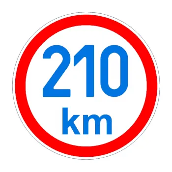 samolepka Maximální rychlost 210km - nejvyšší konstrukční rychlost (11 - modrá oceán) SAMOLEPKA NA AUTO, NÁLEPKA, FÓLIE, POLEP, TUNING, VLASTNÍ TEXT, TISK, AUTOSAMOLEPKY.cz, POLEPY, OBRÁZEK, LOGO, 3D STICKERS