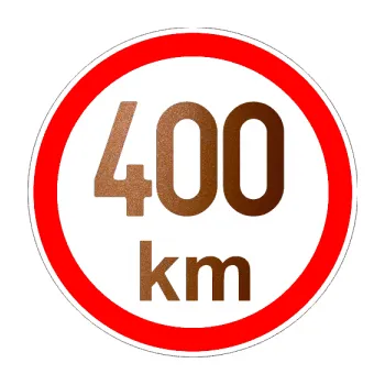 samolepka Maximální rychlost 400km - nejvyšší konstrukční rychlost (44 - měděná metalíza) SAMOLEPKA NA AUTO, NÁLEPKA, FÓLIE, POLEP, TUNING, VLASTNÍ TEXT, TISK, AUTOSAMOLEPKY.cz, POLEPY, OBRÁZEK, LOGO, 3D STICKERS
