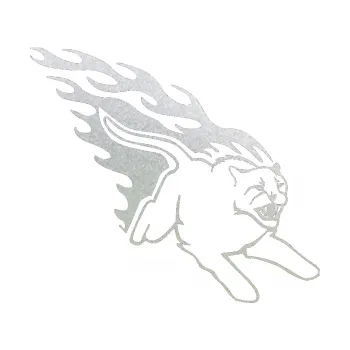 Samolepicí dekorace na vozidlo SAMOLEPKA Animal flames 096 pravá puma (60 - pískované sklo) NA AUTO, NÁLEPKA, FÓLIE, POLEP, TUNING, VLASTNÍ TEXT, TISK, AUTOSAMOLEPKY.cz, POLEPY, OBRÁZEK, LOGO, SAMOLEPKY