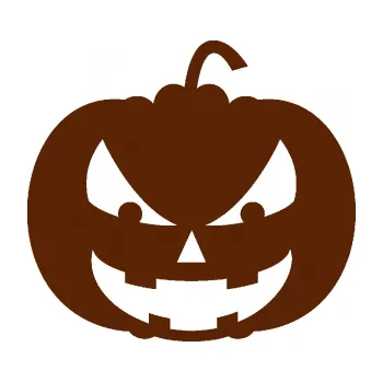 Samolepící dekorace Halloween 016 pravá dýně (15 - hnědá) SAMOLEPKA NA AUTO, NÁLEPKA, FÓLIE, POLEP, TUNING, VLASTNÍ TEXT, TISK, AUTOSAMOLEPKY.cz, POLEPY, OBRÁZEK, LOGO, 3D STICKERS