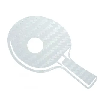 Polep vozidla Ping pong pálka levá (51 - 3D karbon bílý) SAMOLEPKA NA AUTO, NÁLEPKA, FÓLIE, POLEP, TUNING, VLASTNÍ TEXT, TISK, AUTOSAMOLEPKY.cz, POLEPY, OBRÁZEK, LOGO, 3D STICKERS