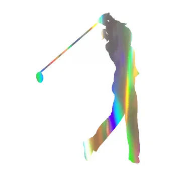 Autodoplněk Samolepka na auto Golfistka 013 pravá (93 - Holografická) NÁLEPKA, FÓLIE, POLEPY, TUNING, VLASTNÍ TEXT, TISK, AUTOSAMOLEPKY.cz, SAMOLEPKY, OBRÁZEK, LOGO, VÝROBA, PRODEJ