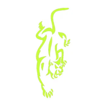 Polep vozidla SAMOLEPKA Panterka pravá (27 - limetová) NA AUTO, NÁLEPKA, FÓLIE, POLEP, TUNING, VLASTNÍ TEXT, TISK, AUTOSAMOLEPKY.cz, POLEPY, OBRÁZEK, LOGO, SAMOLEPKY