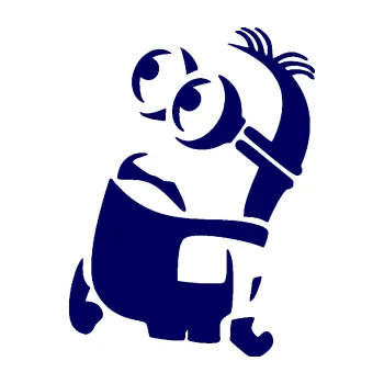 Samolepící dekorace Mimoň 001 levá (23 - tmavě modrá) SAMOLEPKA NA AUTO, NÁLEPKA, FÓLIE, POLEP, TUNING, VLASTNÍ TEXT, TISK, AUTOSAMOLEPKY.cz, POLEPY, OBRÁZEK, LOGO, 3D STICKERS