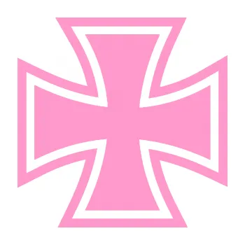 samolepka Maltézský kříž 001 (24 - světle růžová) SAMOLEPKA NA AUTO, NÁLEPKA, FÓLIE, POLEP, TUNING, VLASTNÍ TEXT, TISK, AUTOSAMOLEPKY.cz, POLEPY, OBRÁZEK, LOGO, 3D STICKERS