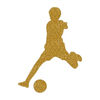 Samolepicí dekorace na vozidlo Fotbalista 020 levá (92 - Ultra Metalic zlatá) SAMOLEPKA NA AUTO, NÁLEPKA, FÓLIE, POLEP, TUNING, VLASTNÍ TEXT, TISK, AUTOSAMOLEPKY.cz, POLEPY, OBRÁZEK, LOGO, 3D STICKERS