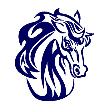 Samolepící dekorace SAMOLEPKA Kůň 069 pravá hlava s hřívou (23 - tmavě modrá) NA AUTO, NÁLEPKA, FÓLIE, POLEP, TUNING, VLASTNÍ TEXT, TISK, AUTOSAMOLEPKY.cz, POLEPY, OBRÁZEK, LOGO, SAMOLEPKY