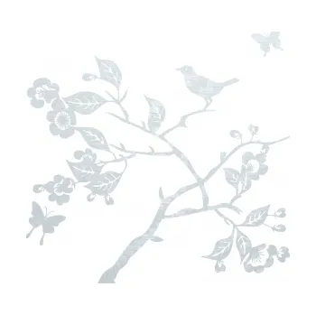 Samolepící dekorace SAMOLEPKA Interiér 005 levá větvička s ptáčkem a motýlky (51 - 3D karbon bílý) NA AUTO, NÁLEPKA, FÓLIE, POLEP, TUNING, VLASTNÍ TEXT, TISK, AUTOSAMOLEPKY.cz, POLEPY, OBRÁZEK, LOGO, SAMOLEPKY
