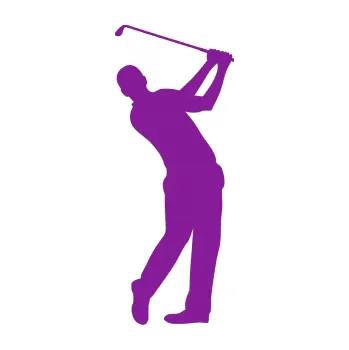 Polep vozidla SAMOLEPKA Golfista 002 pravá (14 - fialová) NA AUTO, NÁLEPKA, FÓLIE, POLEP, TUNING, VLASTNÍ TEXT, TISK, AUTOSAMOLEPKY.cz, POLEPY, OBRÁZEK, LOGO, SAMOLEPKY