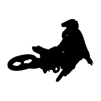 Samolepící dekorace SAMOLEPKA Motorka 028 pravá motokros (01 - černá) NA AUTO, NÁLEPKA, FÓLIE, POLEP, TUNING, VLASTNÍ TEXT, TISK, AUTOSAMOLEPKY.cz, POLEPY, OBRÁZEK, LOGO, SAMOLEPKY