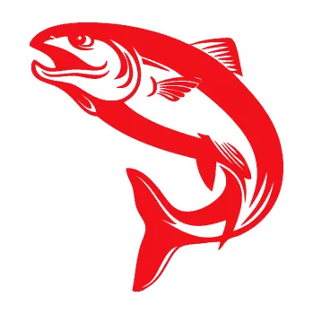 Polep vozidla SAMOLEPKA Ryba 017 levá (10 - červená) NA AUTO, NÁLEPKA, FÓLIE, POLEP, TUNING, VLASTNÍ TEXT, TISK, AUTOSAMOLEPKY.cz, POLEPY, OBRÁZEK, LOGO, SAMOLEPKY