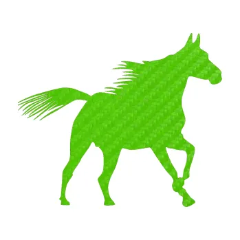 Samolepící dekorace SAMOLEPKA Kůň 010 pravá (58 - 3D karbon zelený kawasaki) NA AUTO, NÁLEPKA, FÓLIE, POLEP, TUNING, VLASTNÍ TEXT, TISK, AUTOSAMOLEPKY.cz, POLEPY, OBRÁZEK, LOGO, SAMOLEPKY